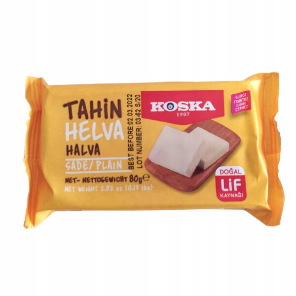 CHAŁWA KOSTKA WANILILOWA 80G TAHIN HELVA KOSKA